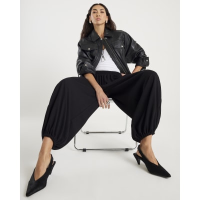 Black Premium Balloon Leg Trousers