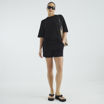 Black Premium High Waisted Shorts