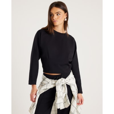 Black Premium Long Sleeve Batwing Sweatshirt