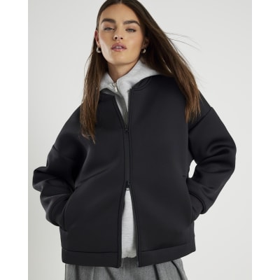 Black Premium Long Sleeve Zip Jacket