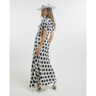 river island white and black dress Zapakasa Women Black and White Satin Black Tie Dress with Slit Mermaid  Strapless Long Formal Dress