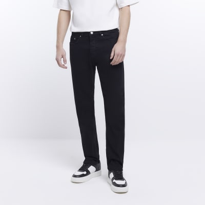 Black jeans river island clearance mens