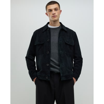Black Premium Suede Western Jacket
