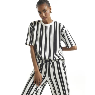 Premium Vertical Stripe Boxy T Shirt