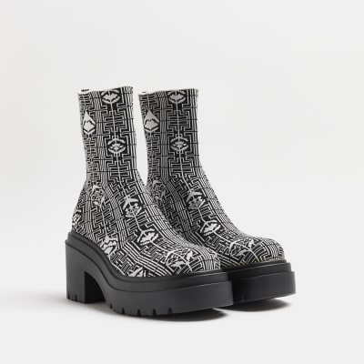 river island snake print boots