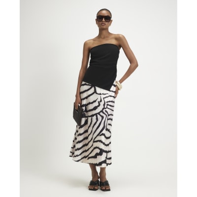 Print Bandeau Hybrid Maxi Dress
