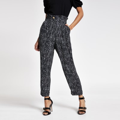black peg trousers