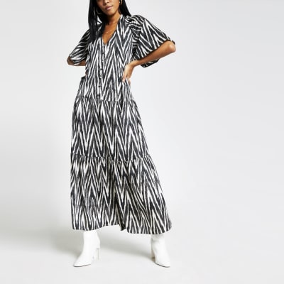 flute sleeve maxi dress