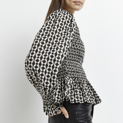 river island print blouse