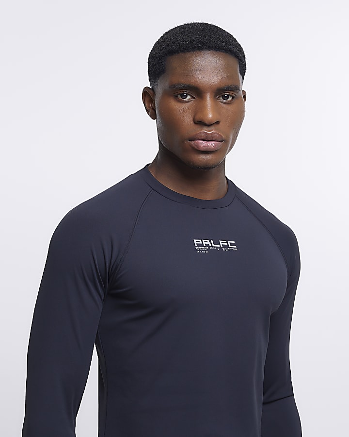 Black prolific long sleeve muscle fit t-shirt