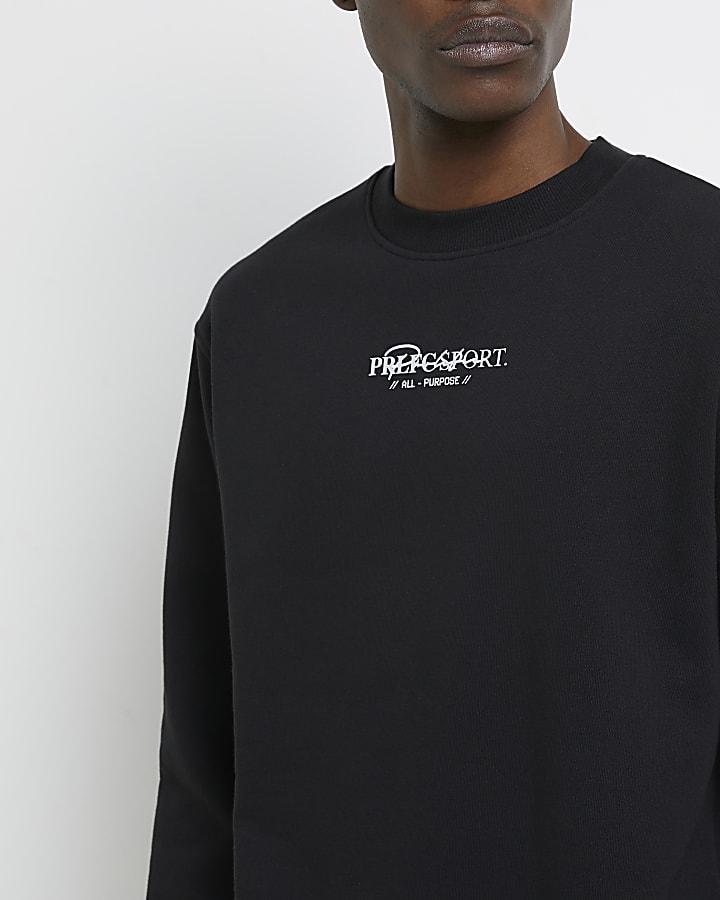 Black Prolific sport regular fit sweatshirt
