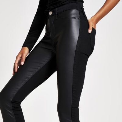 river island black jeggings