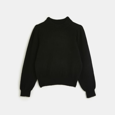 Black puff sleeve jumper