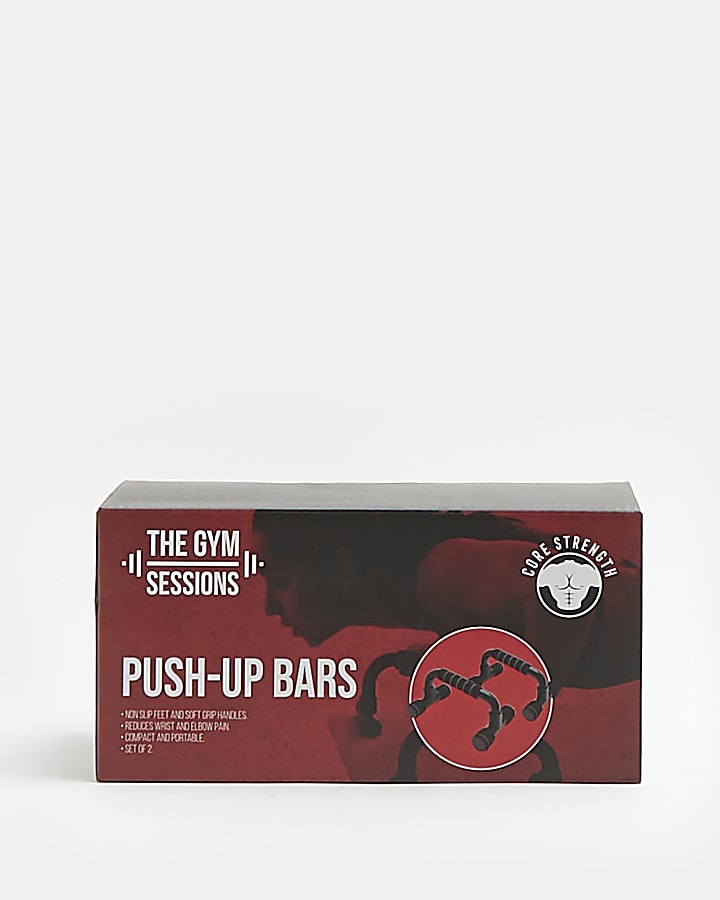 Black push up bars set