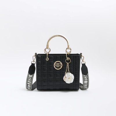 Guy Laroche Black/Gray Monogram Tote Bag at FORZIERI