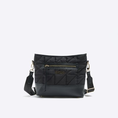 River Island QUILTED SHOULDER BAG - Handbag - black 