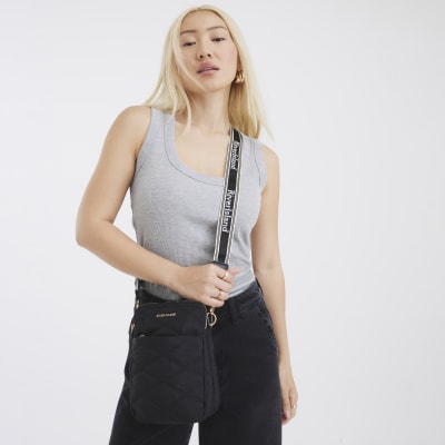 Black Quilted Cross Body Bag