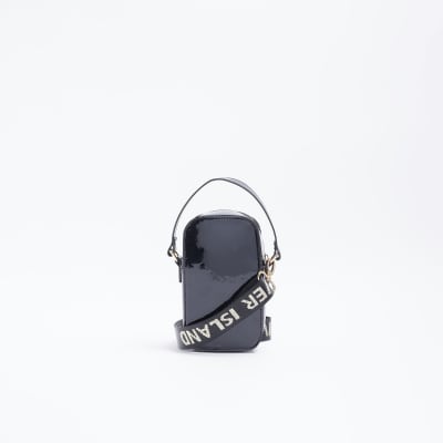 Black quilted cross body festival bag