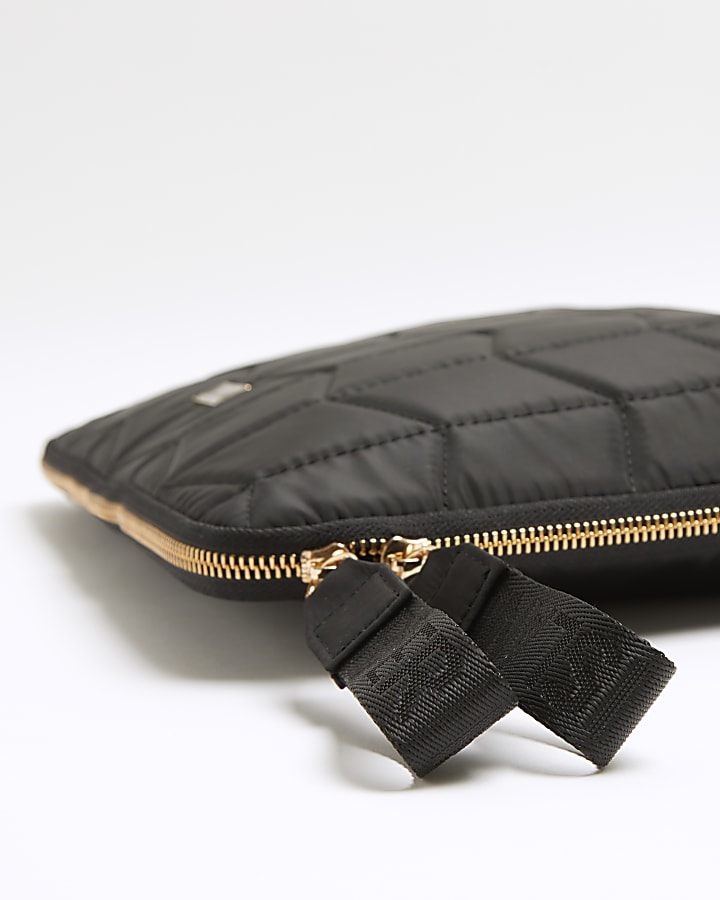 Black quilted laptop case