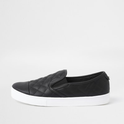 black slip on trainers
