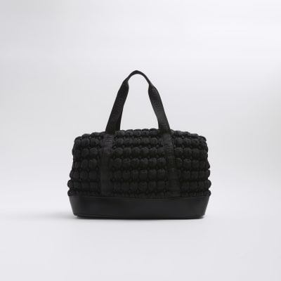 River island black quilted bag store