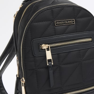 River island black rucksack sale