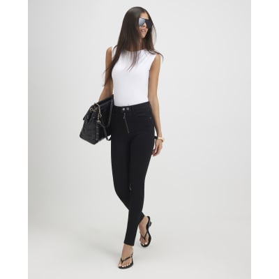 Racer Waistband Skinny Jeans