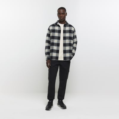 River island mens check sales shirt