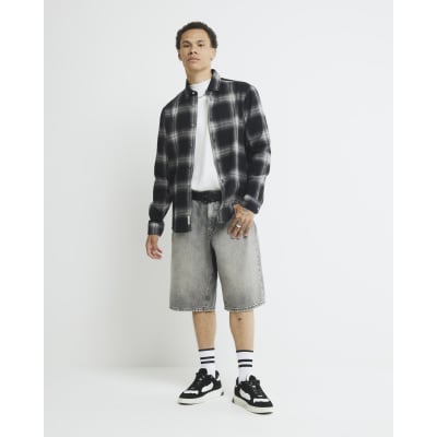 Black Regular Fit Check Shirt