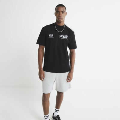 Black Regular Fit Circuit Contrast T-Shirt