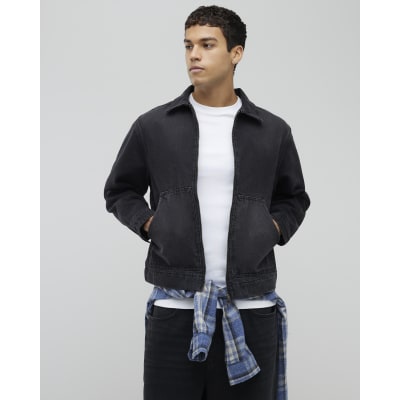 Black Regular Fit Denim Jacket