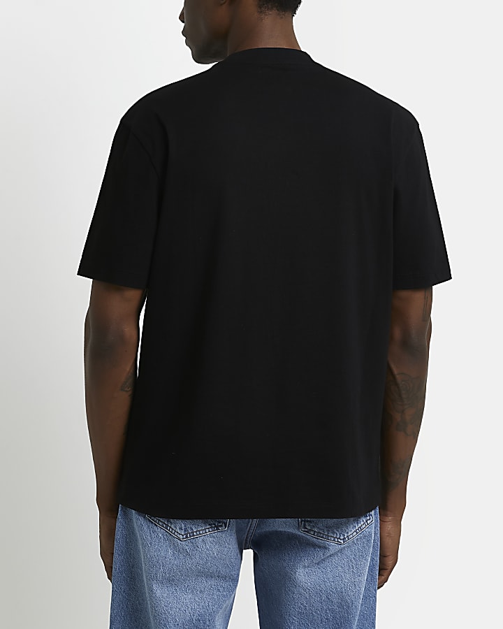 Black Regular fit graphic t-shirt