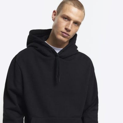 Black regular fit hoodie | River Island