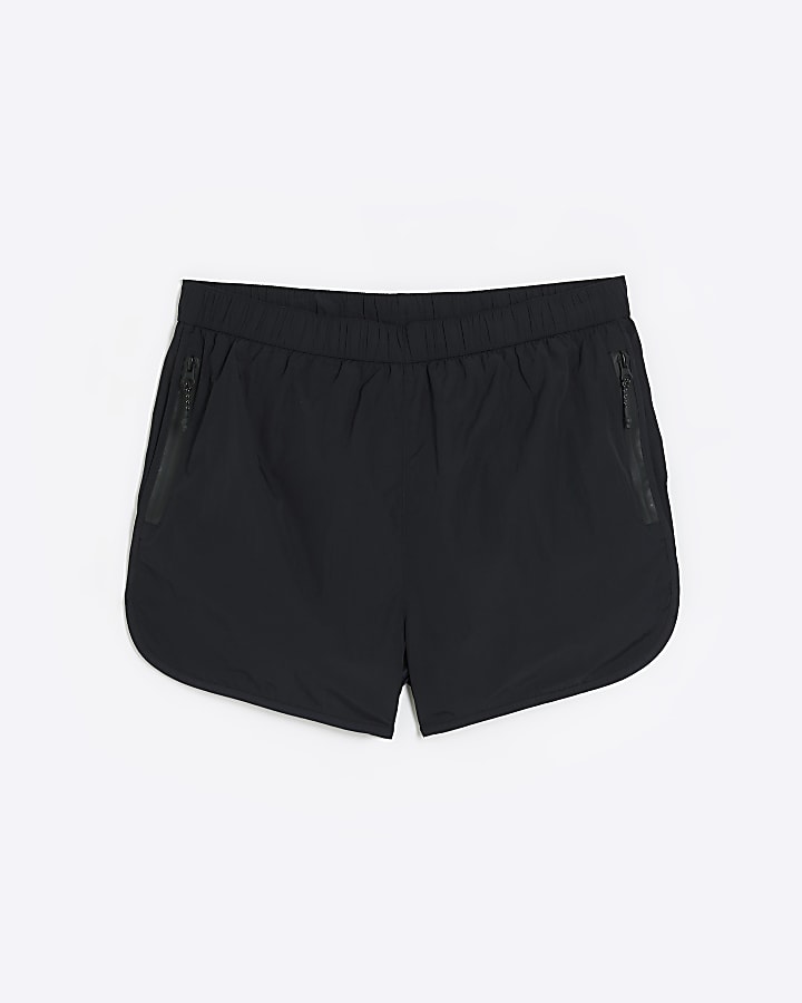 Black regular fit iridescent swim shorts