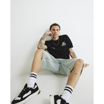 Black Regular Fit Japanese Food T-Shirt