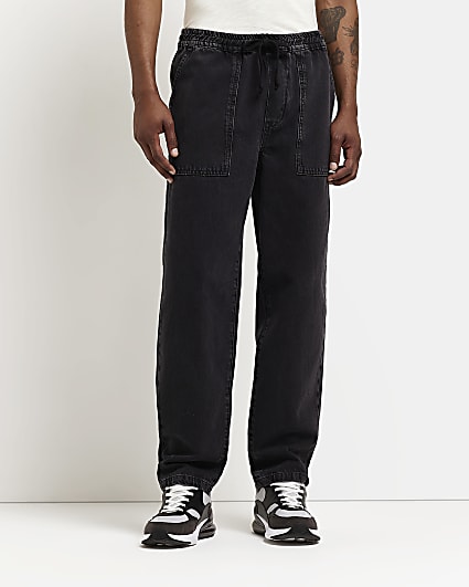 Black regular fit Jogger jeans