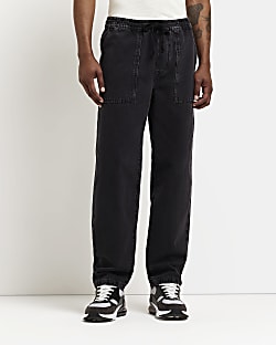 Black regular fit Jogger jeans