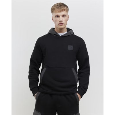 Black Regular Fit Luminis Badge Hoodie
