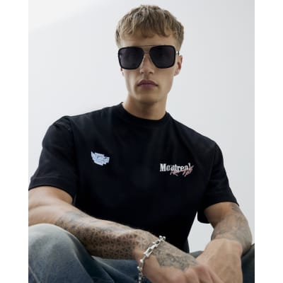 Black Regular Fit Montreal Racing T-Shirt