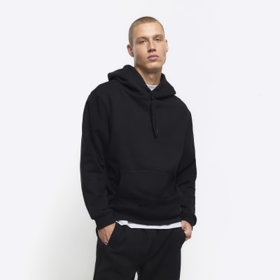 Plain hoodie clearance black