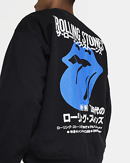 Black regular fit Rolling Stones sweatshirt