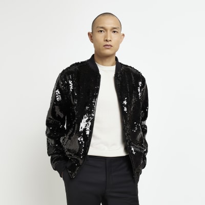 Mens hot sale sequin bomber