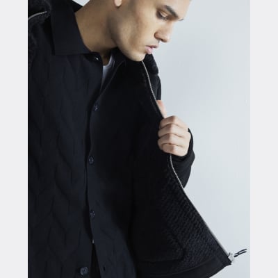 Mens Shearling Jackets Borg Jacket Mens River Island