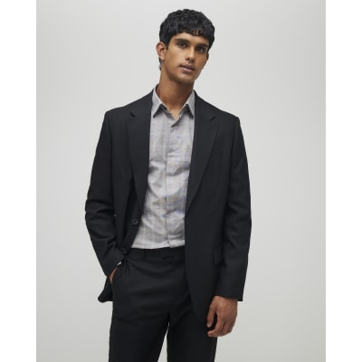 Black Regular Fit Suit Jacket