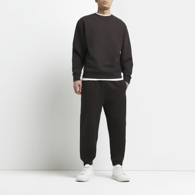 Black regular fit sweatshirt | River Island