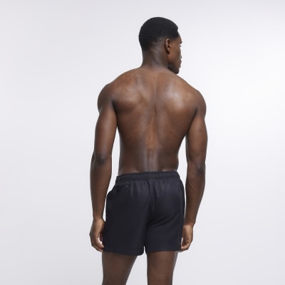 Black regular fit swim shorts River Island