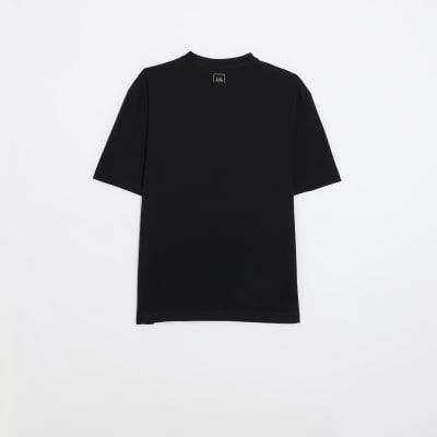 Black regular fit tshirt River Island