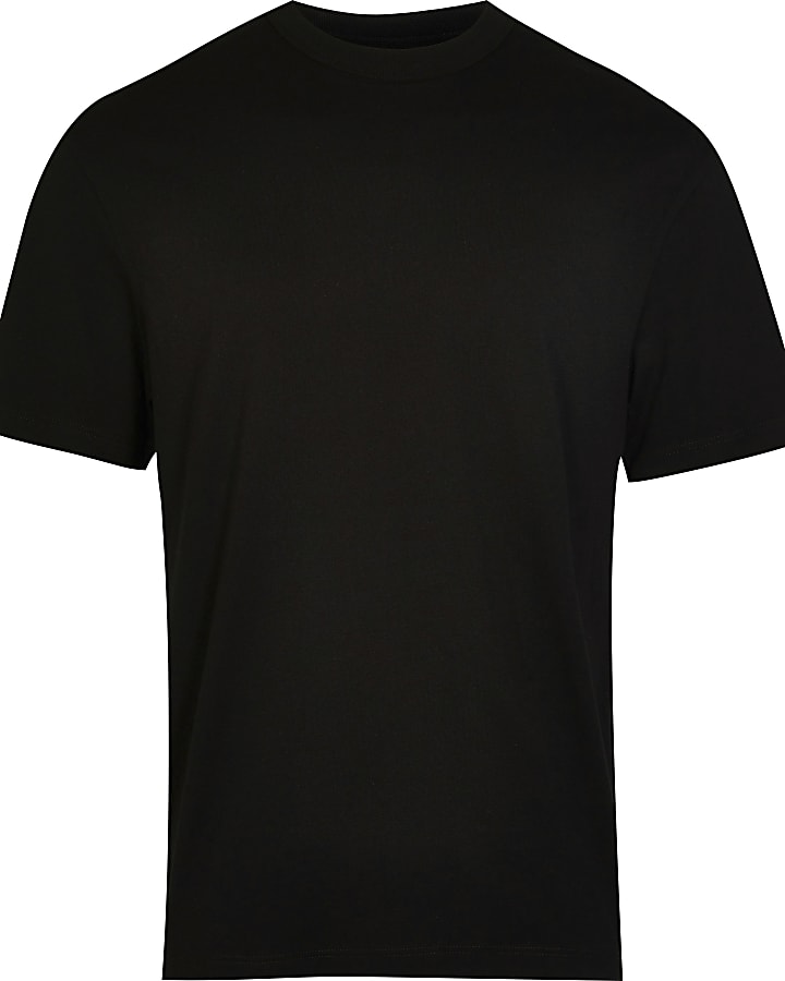 Black regular fit t-shirt