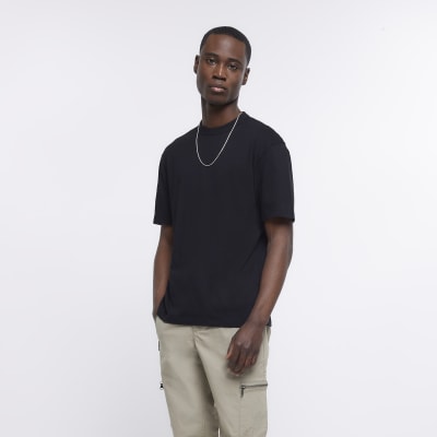 Black regular fit t-shirt | River Island