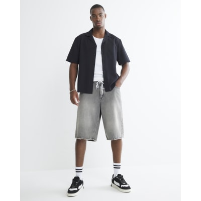 Black Regular Fit Textured Shirt